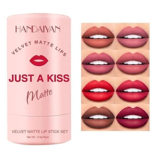 Just a Kiss Velvet Matte Handaiyan Lipstick Set 8 pis