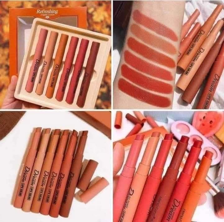 Heng Fang Dream Lipstick Set 6pcs – উজ্জ্বল ও দীর্ঘস্থায়ী লিপস্টিক সংগ্রহ