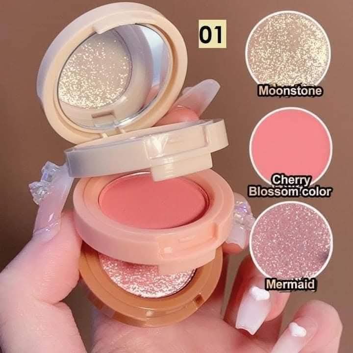 Miss Lara Blush and Highlighter Palette shade 01
