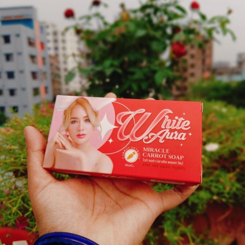 White Aura Magic Carrot Soap – 160gm | ত্বক উজ্জ্বলকরণ ও আর্দ্রতা প্রদানকারী সাবান